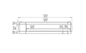 EcoSmart Flex Fireplace 140DB.BX1 Double Sided Black