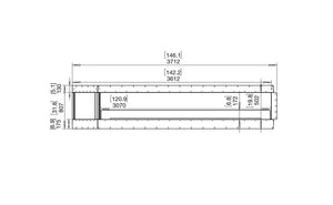 EcoSmart Flex Fireplace 140LC.BXL Left Corner Black