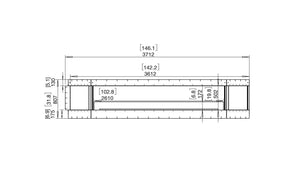 EcoSmart Flex Fireplace 140RC.BX2 Right Corner Black