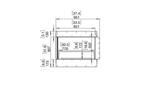 EcoSmart Flex Fireplace 32LC Left Corner Black