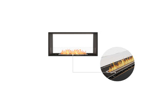 EcoSmart Flex Fireplace 42DB Double Sided Black