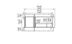 EcoSmart Flex Fireplace 50LC.BXL Left Corner Black