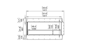 EcoSmart Flex Fireplace 50LC Left Corner Black