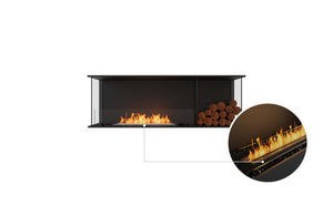 EcoSmart Flex Fireplace 60BY.BXR Bay Black