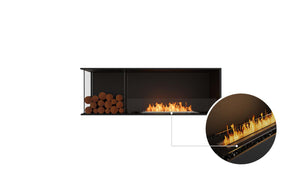 EcoSmart Flex Fireplace 60LC.BXL Left Corner Black