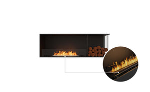 EcoSmart Flex Fireplace 60RC.BXR Right Corner Black