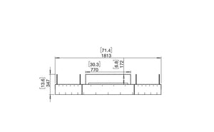 EcoSmart Flex Fireplace 68BN.BX2 Bench Black