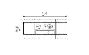 EcoSmart Flex Fireplace 68BY.BX2 Bay Black