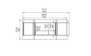 EcoSmart Flex Fireplace 68LC.BX2 Left Corner Black