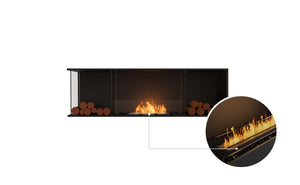 EcoSmart Flex Fireplace 68LC.BX2 Left Corner Black