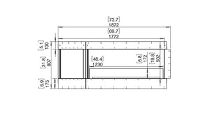 EcoSmart Flex Fireplace 68LC.BXL Left Corner Black