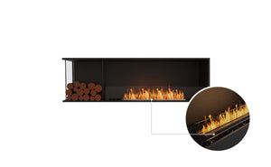 EcoSmart Flex Fireplace 68LC.BXL Left Corner Black