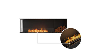 EcoSmart Flex Fireplace 68LC.BXR Left Corner Black