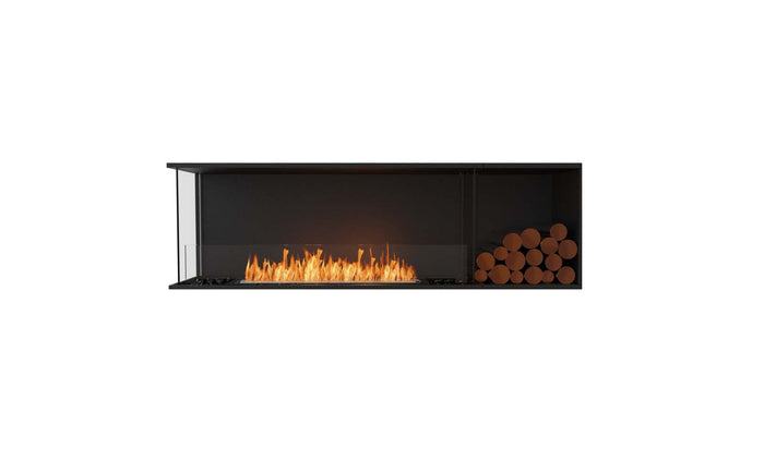 EcoSmart Flex Fireplace 68LC.BXR Left Corner Black