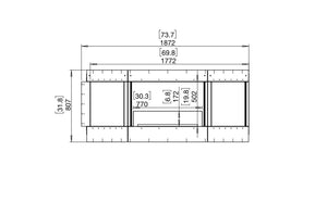 EcoSmart Flex Fireplace 68RC.BX2 Right Corner Black