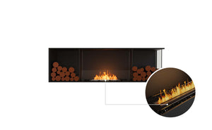 EcoSmart Flex Fireplace 68RC.BX2 Right Corner Black