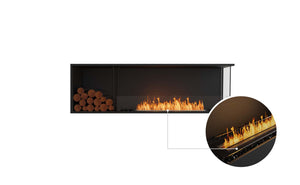 EcoSmart Flex Fireplace 68RC.BXL Right Corner Black