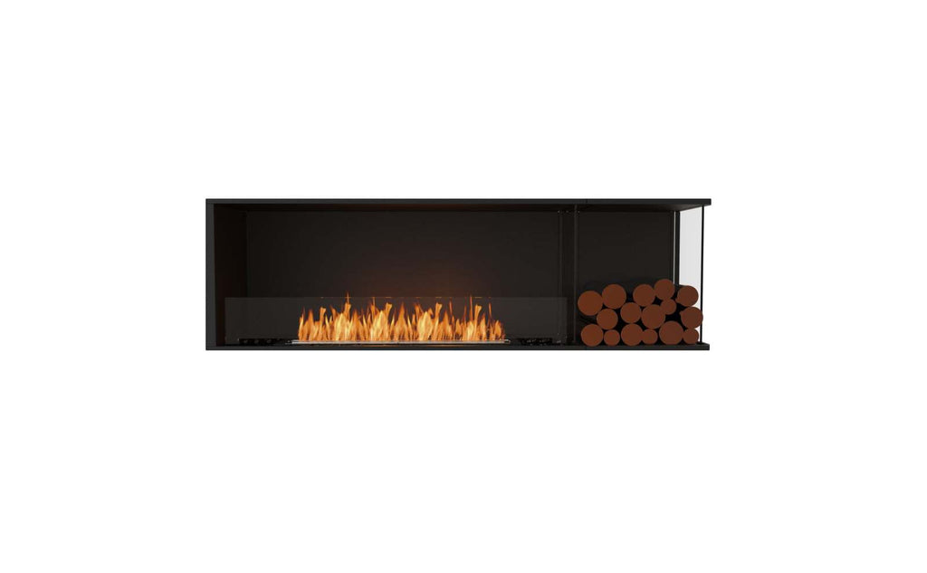 EcoSmart Flex Fireplace 68RC.BXR Right Corner Black