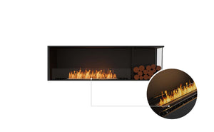 EcoSmart Flex Fireplace 68RC.BXR Right Corner Black