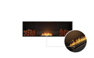 EcoSmart Flex Fireplace 68SS.BX2 Single Sided Black