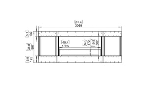 EcoSmart Flex Fireplace 78BY.BX2 Bay Black