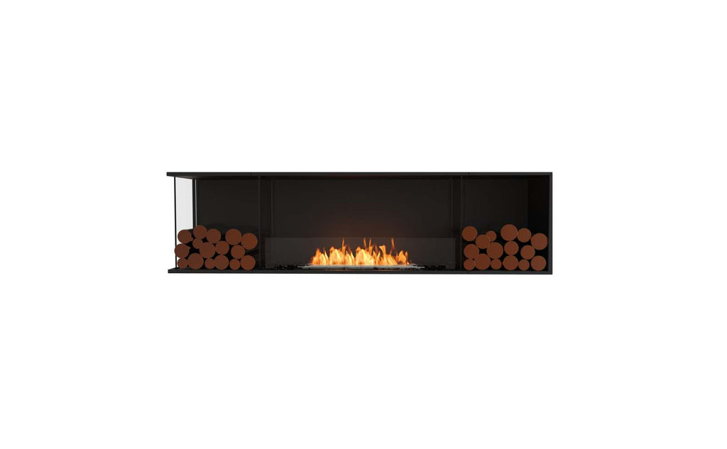 EcoSmart Flex Fireplace 78LC.BX2 Left Corner Black