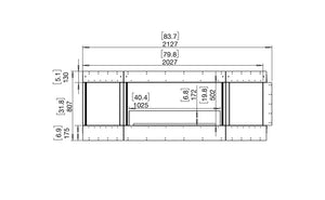 EcoSmart Flex Fireplace 78LC.BX2 Left Corner Black