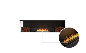 EcoSmart Flex Fireplace 78LC.BX2 Left Corner Black