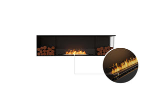 EcoSmart Flex Fireplace 78RC.BX2 Right Corner Black