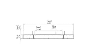 EcoSmart Flex Fireplace 86BN.BX2 Bench Black