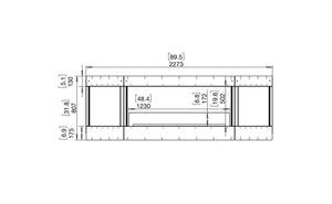 EcoSmart Flex Fireplace 86BY.BX2 Bay Black