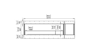 EcoSmart Flex Fireplace 86BY.BXR Bay Black