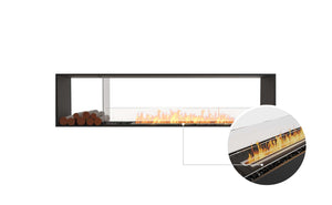 EcoSmart Flex Fireplace 86DB.BX1 Double Sided Black