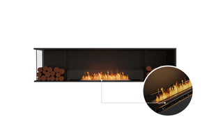 EcoSmart Flex Fireplace 86LC.BX2 Left Corner Black