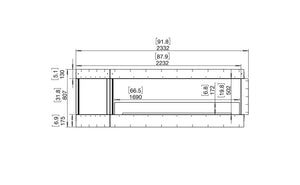 EcoSmart Flex Fireplace 86LC.BXL Left Corner Black