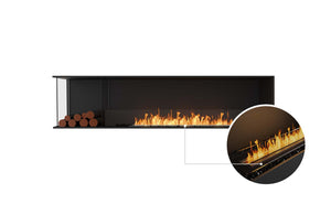 EcoSmart Flex Fireplace 86LC.BXL Left Corner Black