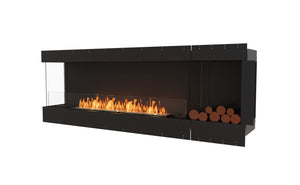 EcoSmart Flex Fireplace 86LC.BXR Left Corner Black