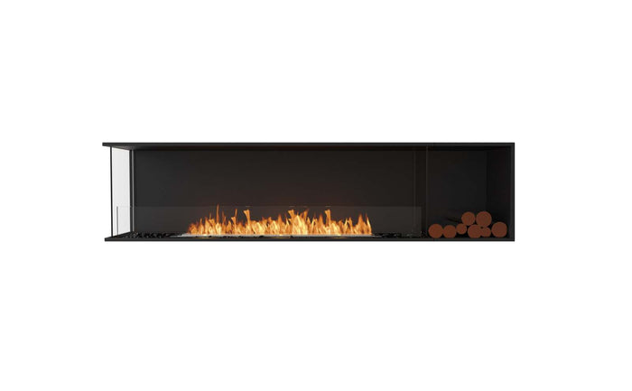 EcoSmart Flex Fireplace 86LC.BXR Left Corner Black