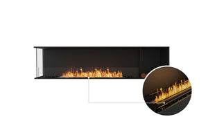 EcoSmart Flex Fireplace 86LC.BXR Left Corner Black