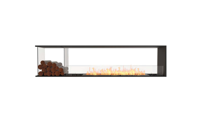 EcoSmart Flex Fireplace 86PN.BXL Peninsula Black