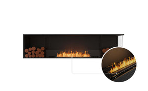 EcoSmart Flex Fireplace 86RC.BX2 Right Corner Black