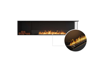 EcoSmart Flex Fireplace 86RC.BXL Right Corner Black