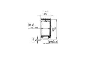 EcoSmart Flex Fireplace 60LC.BXR Left Corner Black