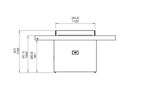 EcoSmart Fire Gin 90 (Bar) Gas Fire Pit Table Graphite