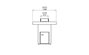 EcoSmart Fire Gin 90 (Bar) Fire Pit Table Graphite