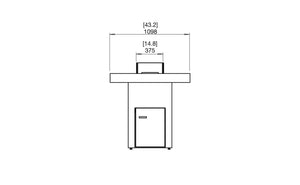 EcoSmart Fire Gin 90 (Bar) Gas Fire Pit Table Graphite