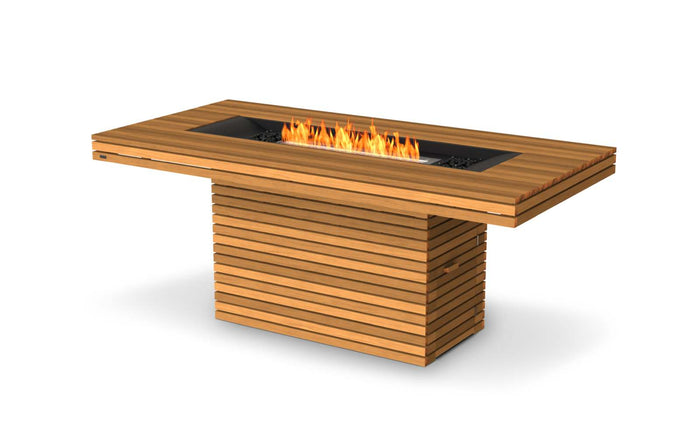 EcoSmart Fire Gin 90 (Bar) Fire Pit Table Teak