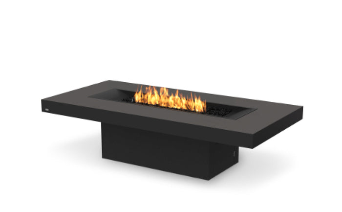 EcoSmart Fire Gin 90 (Chat) Gas Fire Pit Table Graphite