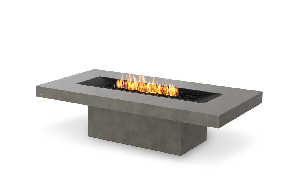 EcoSmart Fire Gin 90 (Chat) Gas Fire Pit Table Natural