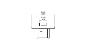 EcoSmart Fire Gin 90 (Chat) Fire Pit Table Graphite